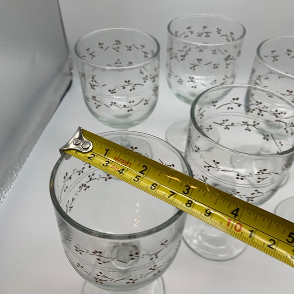 Vintage Anchor Hocking Hawthorne Country Goblets Set of 6 Glasses - Picture 10 of 10